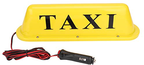 Señal De Taxi, Letrero Taxi, Luz Techo Taxi con Iman, Impermeable Parte Superior Led Iluminado Lámpara Letrero Light up Sign Decor Bombillas Magnético Coche 12V Amarillo Automóviles Driver Indicadora