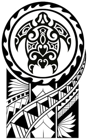 Temporäre tattoos Maori Schildkröten - 1 Blatt von Fake tattoos | Maori Tätowierung | Schwarz | Maori Schildkröten Klebetattoos, Herren, Damen - TATTOO YOUR STYLE