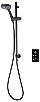Triton Showers ENVI® | Thermostatic Electric Shower | 10.5 kW | Inline Wall Fed Shower Kit | Smart Shower | Digital Shower | with Showerhead & Anti Twist Hose | Black | Electric Shower Set