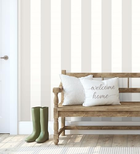 GAULAN 500680241 - Carta da Parati vinilica Lavabile a Righe Larghe Grigie e Bianche con Texture in Rilievo per pareti Stanza Soggiorno Cucina Bagno Camera - Campione DIN A4