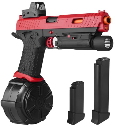Giocattolo elettrico a gel Blaster X5, completamente automatico, include batteria e occhiali per gioco di squadra all'aperto, versione aggiornata JM-X2, per bambini dai 14 anni in su, rosso