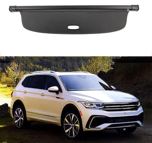 WeiYH Auto-Versenkbare Kofferraum-Ablage Für VW Tiguan Allspace 2018-2022, Hintere Kofferraum Hutablage Schattenschutz PrivatsphäRe Vorhang