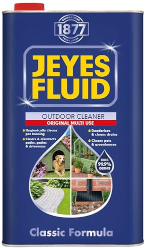Jeyes Fluid Classic Outdoor Cleaner 5L - Premium Patio Cleaner Concentrate Makes 100L - Heavy Duty Disinfectant for Patios, Driveways, Paths - Kills 99.9% Bacteria - Pet Friendly