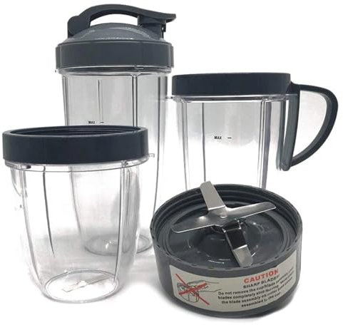 MEXWLOP Cup and Blade Set Nutri Replacement Speed Blender Mixer System Replacement Parts and Accessories with, for, Blender lid blade