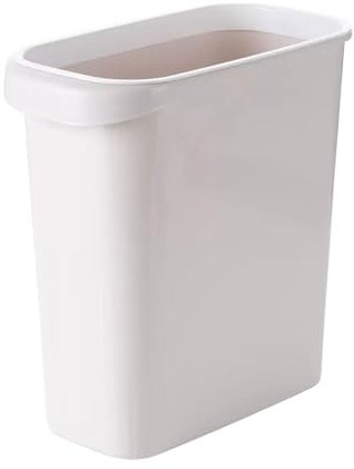 Murman Cubo de basura delgado sin tapa, papelera estrecha, contenedor de basura pequeño y delgado, contenedor de basura abierto para baño, oficina, dormitorio, cocina 28 x 27 x 14,7 cm