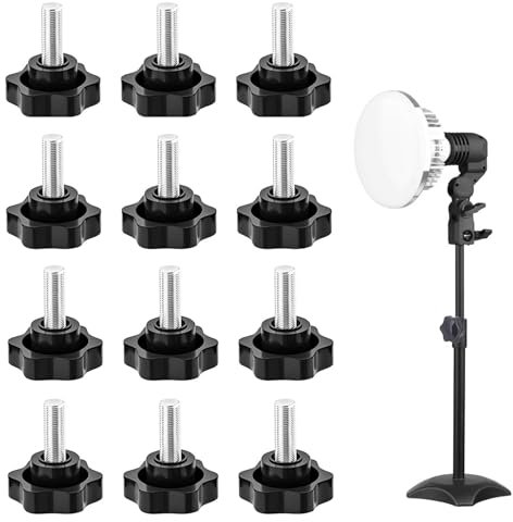 12 Stück Sterngriffschraube M8, flügelschraube m8,Schrauben Mit Griff M8x20mm, Sternkopfschraube, Sternschraube M8 Für Werkzeugmaschine, Maschine, Anziehen Geräte, Drehmaschine, Instrument