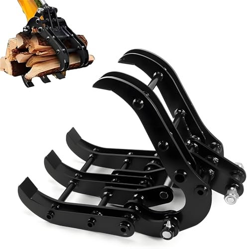 Minibagger-Greiferaufsatz, breite Öffnung, mechanischer Holzgreifer für Forstwirtschaft, Bauernhöfe und Holzverarbeitung