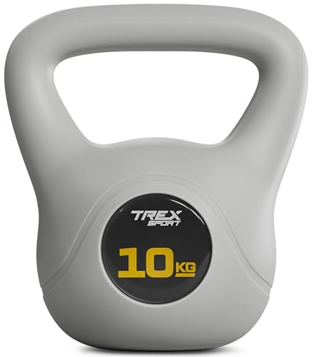 TREX SPORT Kettlebell 6-20kg Kugelhantel Ganzkörper-Workout Kugelgewichte | 6kg, 8kg, 10kg, 12kg, 16kg, 20kg TX-006-020CKB, rutschfester Griff, bodenschonend