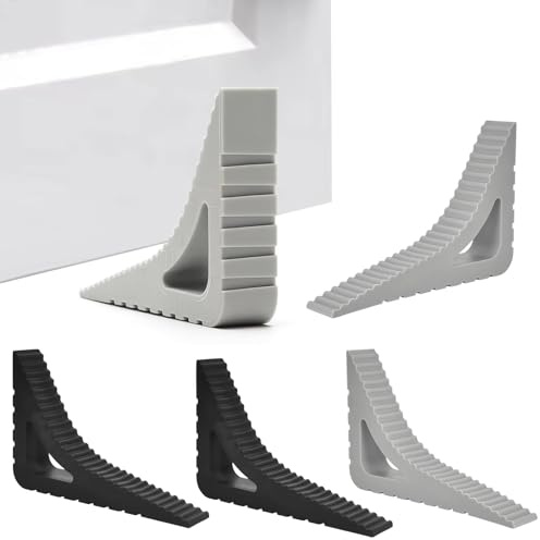 LNSYSNS Türkeil Gummi, 4 Stück Türstopper Keil, Dreieckig Fensterstopper Beim Lüften, TPR-Material Fensterkeile Zum Lüften, für Küchen, Badezimmer, Hotels, Büros