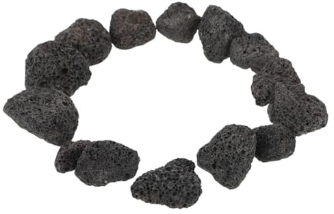 VICASKY Vulkangestein Dekosteine Natürlich 100g Schwarz Porös Für Aquarium Teich Pflanzen Deko