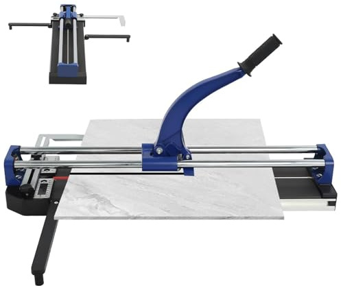 Manual Tile Cutter - 24 Inch Professional Tool with Adjustable Measurement Ruler and Infrared Positioning for Accurate Tile Cutting