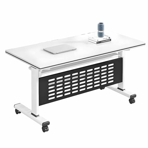 Kompakt FlipTop konferensbord med låsbara hjul modulär multifunktionellt mötesbord för utbildning samarbete och arbete enkel anslutning design för mångsidig användning