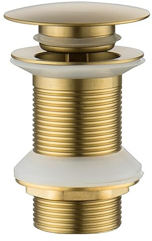 Sifone for rifiuti con troppo pieno Tappo di scarico for vasca da bagno Senza foro Scolapiatti for lavabo Pulsante pop-up