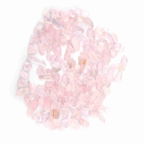 Dioche Scaglie di Pietra Burattate Corniola - Cristallo di Quarzo Naturale Frantumato per Decorazioni, Pratiche Spirituali e Vasi di Fiori - Pietre Lucide Irregolari - Borsa da 100 G (PINK)