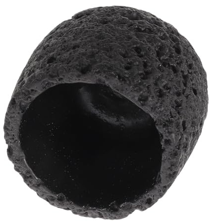 BUTIFULSIC Cement Match Holder Jar with Striker, Decorative Matchstick Storage Container for Candle Lighting, Bathroom or Mantel Use, Black, Compact Home Décor Accessory
