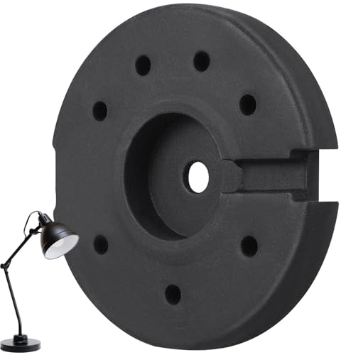 TOKIDNY Schwarzer Runder Lampensockel aus Metall und Kunststoff Gewichteter Lampenfuß für Stehlampe und Tischlampe Praktisch und Langlebig für Selbstgemacht und Wohnzimmer
