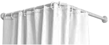 BARRA DE CORTINA - CURVA - BLANCA - 70X100 a 175CM