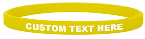 GOGO 100 Pezzi Braccialetti in Silicone Personalizzati, Braccialetto Personalizzati Inspirational Elastico, Bracciale Silicone Sottile