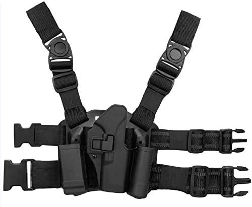 Gexgune Drop Leg Holster, Rechtshänder Drop Leg Oberschenkel Pistole Holster Magazine & Taschenlampentasche für G17/19/22/23/31/32