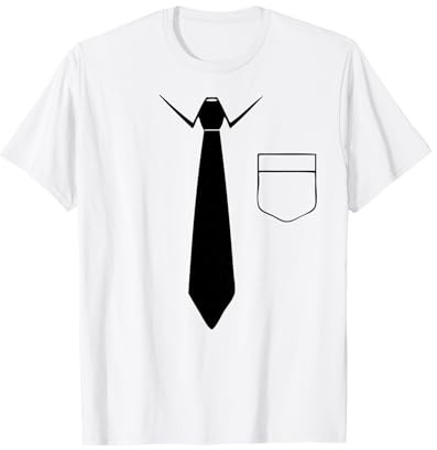 T-Shirt con Colletto e Cravatta, codice di Abbigliamento? Nessun Problema. Divertente Maglietta