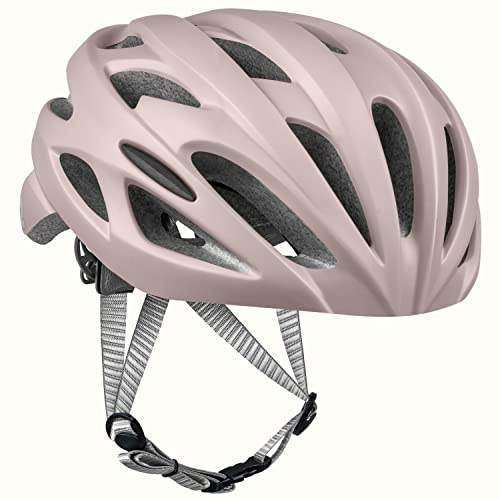 Retrospec Silas Adult Bike Helmet with Light for Men & Women - Lightweight, Comfortable, Matte Desert Rose