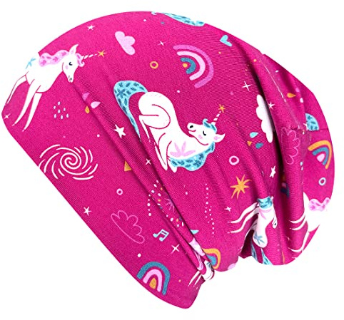 Ullkyckling ekologiskt pojkar/flickor/barn bekväm mjuk lång mössa/mössa/beanie-mössa/stickad mössa/barnmössa, jerseyfodrad övergångsperioder (ekologiskt tyger/bio) .., Enhörningar bär, 56-58
