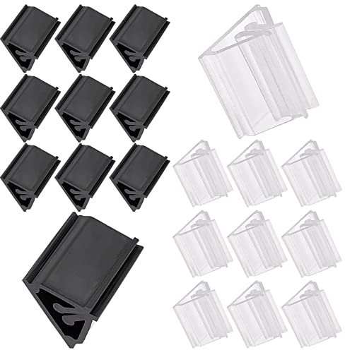 60 Stück klarer schwarzer Kunststoff Kartenhalter, Kartenständer Tischkartenhalter Namesschild Fotohalter Karton Spiel Steht Hochzeit Tischnummer Halter spielkartenständer für Brettspiel Party
