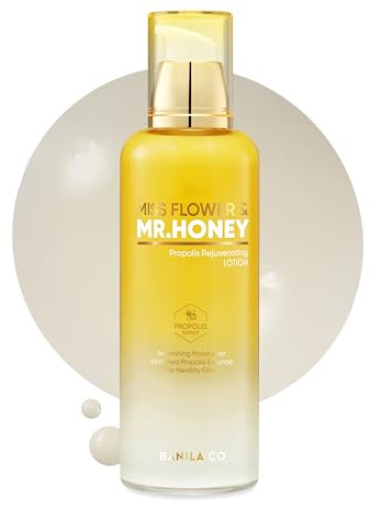 BANILA CO Miss Flower & Mr Honey Propolis Rejuvenating Lotion for Face | Hydrating Lotion with Propolis Extract & Royal Jelly | Korean Skincare for Youthful Radiance (150ml / 5.07 fl oz)