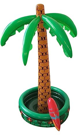Yardwe Aufblasbarer Kokosnussbaum Als Eiskübel Für Sommerpartys PVC 180cm Farblich Zufällig Dekorative Requisite Für Haushalt Und Strandfeiern