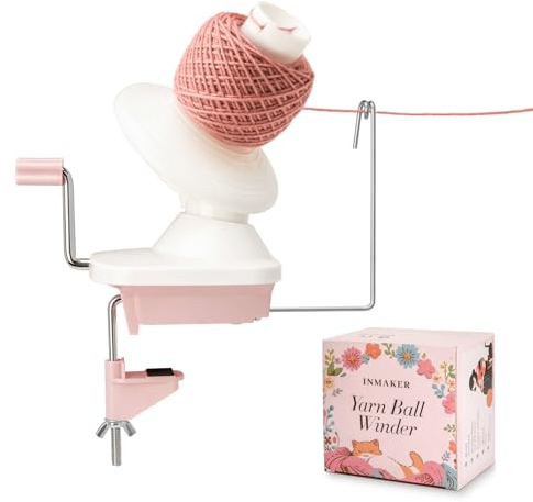 INMAKER Wollwickler, Rosa Garnwickler für Häkeln, Helfer für Strickbegeisterte