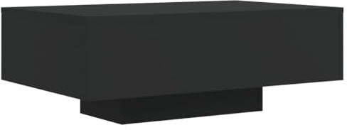 vidaXL Couchtisch mit LED-Leuchten Schwarz 85x55x31 cm