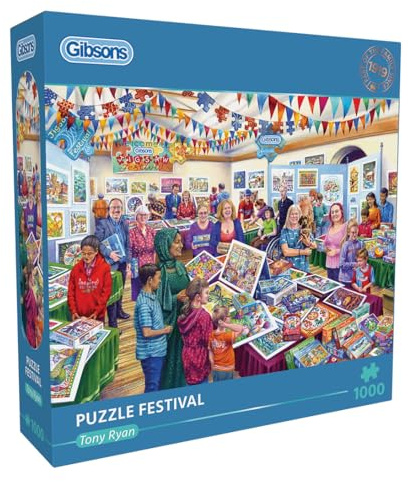 Gibsons Puzzle Festival 1000 Piece Jigsaw Puzzle – Community Scene for Adults & Teens, Sustainable Premium 100% Recycled Board for Puzzle Enthusiasts