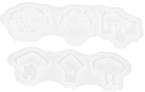 STOBOK 2St Treibsand Schimmel Formen Epoxidharz schwarze Fascinatoren für Frauen Silikonformen Schlüsselanhänger Schlüsselbund Dekorative Formen für Schlüsselringe DIY zubehör flexibel