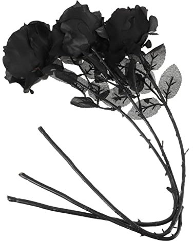 GOOHOCHY 3stücke Teiliges Kunstrosen Für Halloween Dekoration Realistische Blumen Requisiten Für Hochzeiten Und Heimdekoration Kunstblumen Für Besondere Anlässe Und Erinnerungen