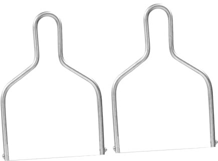 PRETYZOOM Trancheuses à Fromage Et Coupe-fromage En Acier Inoxydable 2 Pièces Fil Métallique Ergonomique Cuisine Pâtisserie, Découpe Beurre, Fruits Et Gâteaux