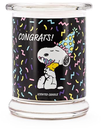 Peanuts Duftkerze im Glas | Congrats | Geschenke für Frauen | Fruchtig | Deko für Zuhause | Kerze Mit Hoher Brenndauer Bis Zu 50h