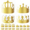 20 Piezas Coronas de Papel Dorado Ajustables - 4 Estilos para Cumpleaños - Para Niños y Adultos