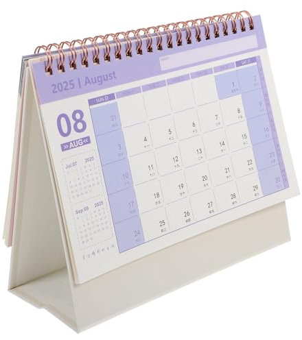 Parliky 2025 Tischkalender mit Goldprägung minimalistischer -Planer für den Schreibtisch akademischer Kalender Notizblock Juli 2024 bis Dezember 2025