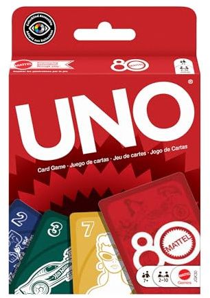 Mattel Games UNO 80 Anniversario Mattel Rosso Rubino, 7+, 2-10 giocatori,