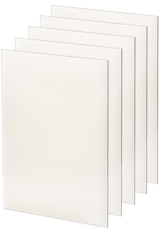 Kratki Kaminglas & Ofenglas Satz mit 5 Stück 260 x 280 mm hitzebeständige Kaminscheibe mit Temperaturbeständig bis 660 Degree C Stärke 4 mm Glasplatte für Kaminofen