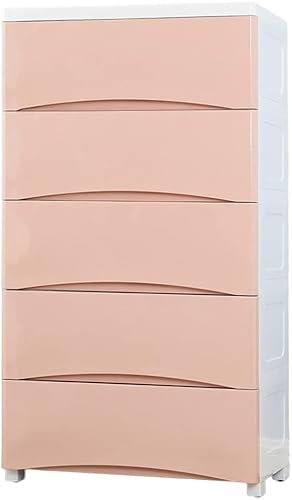 SHANYAYALI Aufbewahrungskörbe, Aufbewahrungsschrank, Spind, Kinderschrank, große Kapazität, Schubladentyp, mehrschichtiger Kunststoff für Wohnzimmer, Schlafzimmer, Kinderzimmer (Rosa, 3 Ebenen)