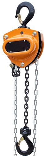 XUHONGYA Manueller Kettenfaller Mit Doppelklinken-Bremsblock, Kettenzug, Robuster 360-Grad-Schwenkhaken, Handkettenzug, Ideal for Den Lagerbau, Den BAU Von Automobilmaschinen(1ton-30ft)