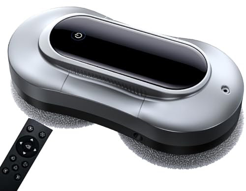 Robot Limpiacristales EléCtrico, Limpiacristales Con Mando A Distancia, SuccióN Potente De 3500 Pa, Pulverizador De Agua Doble De 70 ml, Para Vidrio Interior Y Exterior