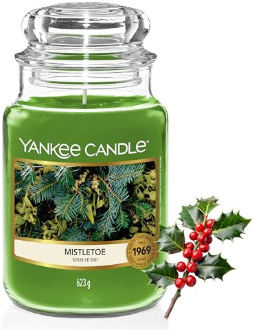 Yankee Candle Scented Candle | Mistletoe Large Jar | Long Burning Candles: up to 150 Hours | Perfect Christmas Gifts for Women