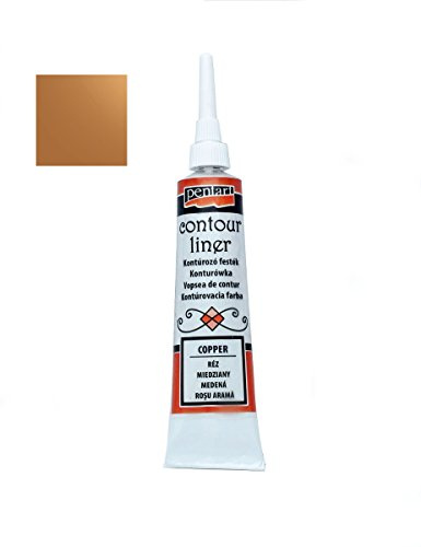 Zita's Creative Konturenfarbe universell 20ml - kupfer, Konturenpaste, Bastelfarbe, Acrylfarbe