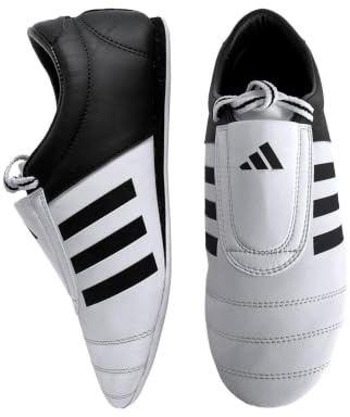 adidas Adi-Kick 1 Training Shoes - Size 9, White - Unisex Martial Arts Shoes for Taekwondo, Karate, Kung Fu, and Tai Chi, Made of Breathable PU Material, Non-Slip, Ultra Lightweight, and Breathable