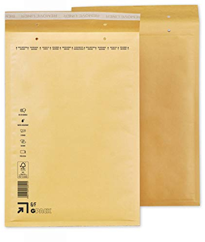 300 Luftpolsterumschläge 240 x 350 mm | Luftpolstertasche F6 | braune Versandtasche DIN A4+ | verschiedene Mengen wählbar