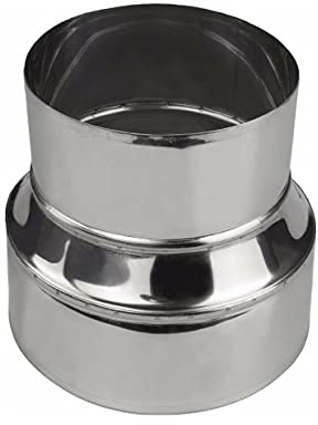 Chimney Flue Liner Metal Reducer - Ducting - Stainless Steel Pipe Connector - Adapter - Tube Connector (d - 200mm / x - 250mm)