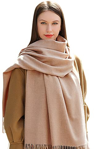 MASADA Damen Winterschal warmer und weicher Schal - Beige