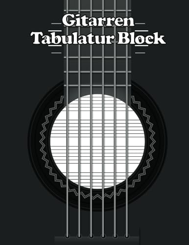 Gitarren Tabulatur Block: Gitarren-Tabulatur-Blankobuch mit 110 Seiten Tabulatur und Akkorddiagrammen - A4-Format für Anfänger oder fortgeschrittene ... (mit leerem Index für Seitenzahlen und Titel)